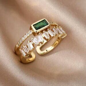 14K Gold Filled Emerald Ring